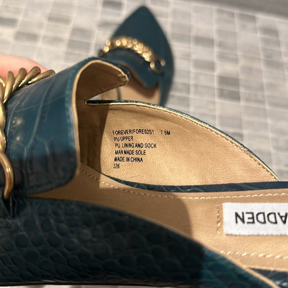 Steve Madden foreseen turquoise crocodile mules - Picture 4 of 8